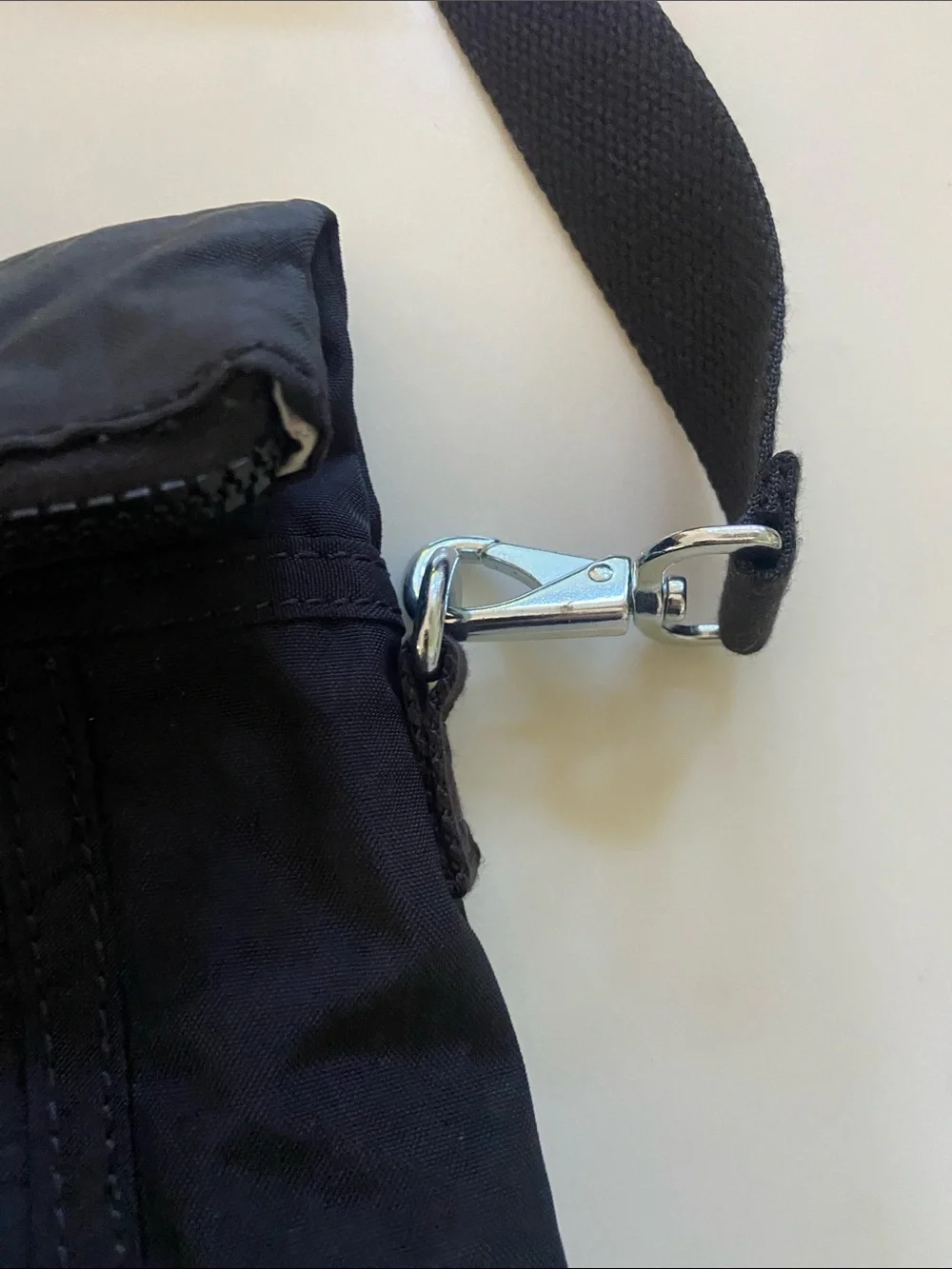 Kipling Black Nylon Messenger Crossbody Bag